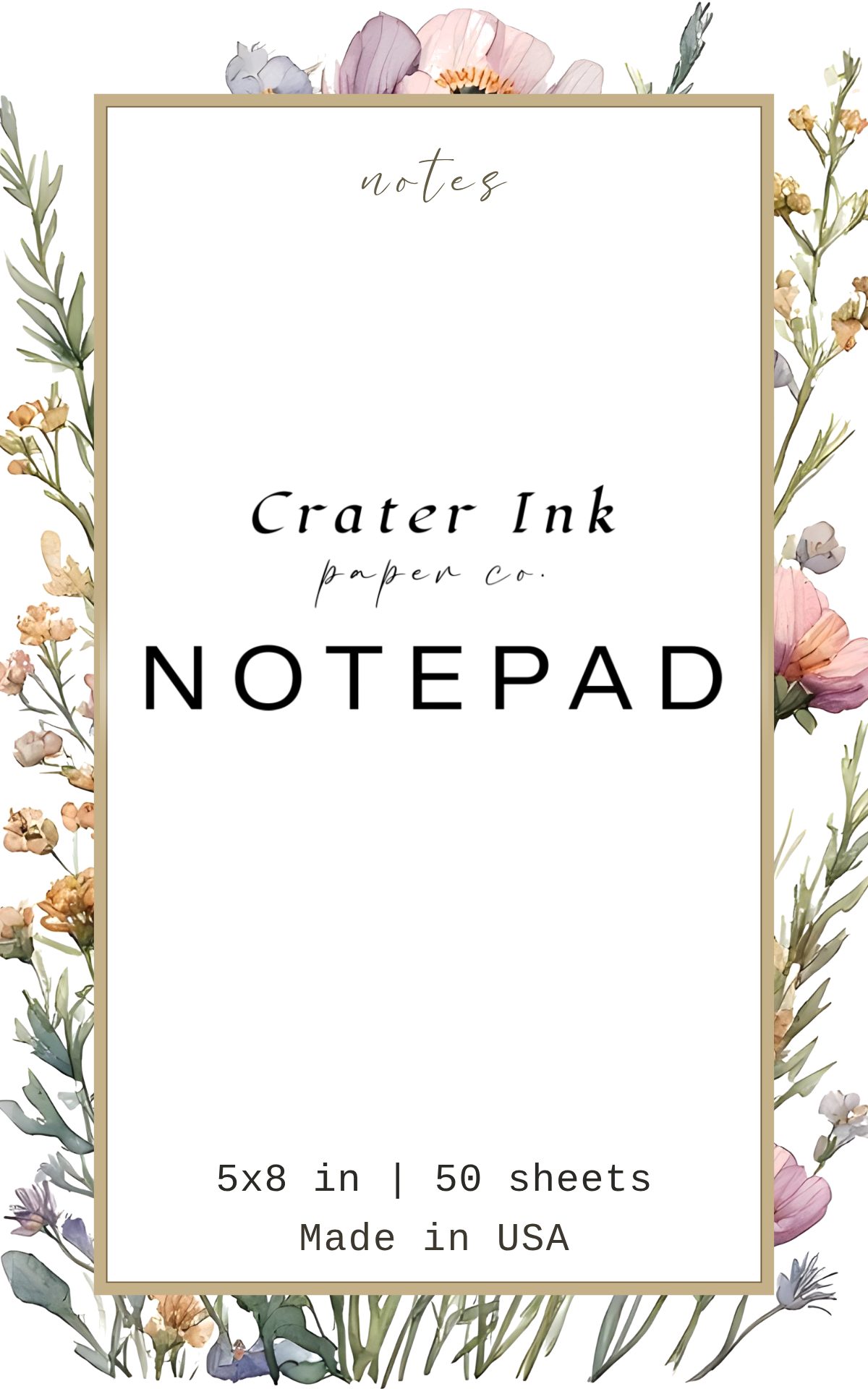 Petal Notepad — Delicate Floral Watercolor