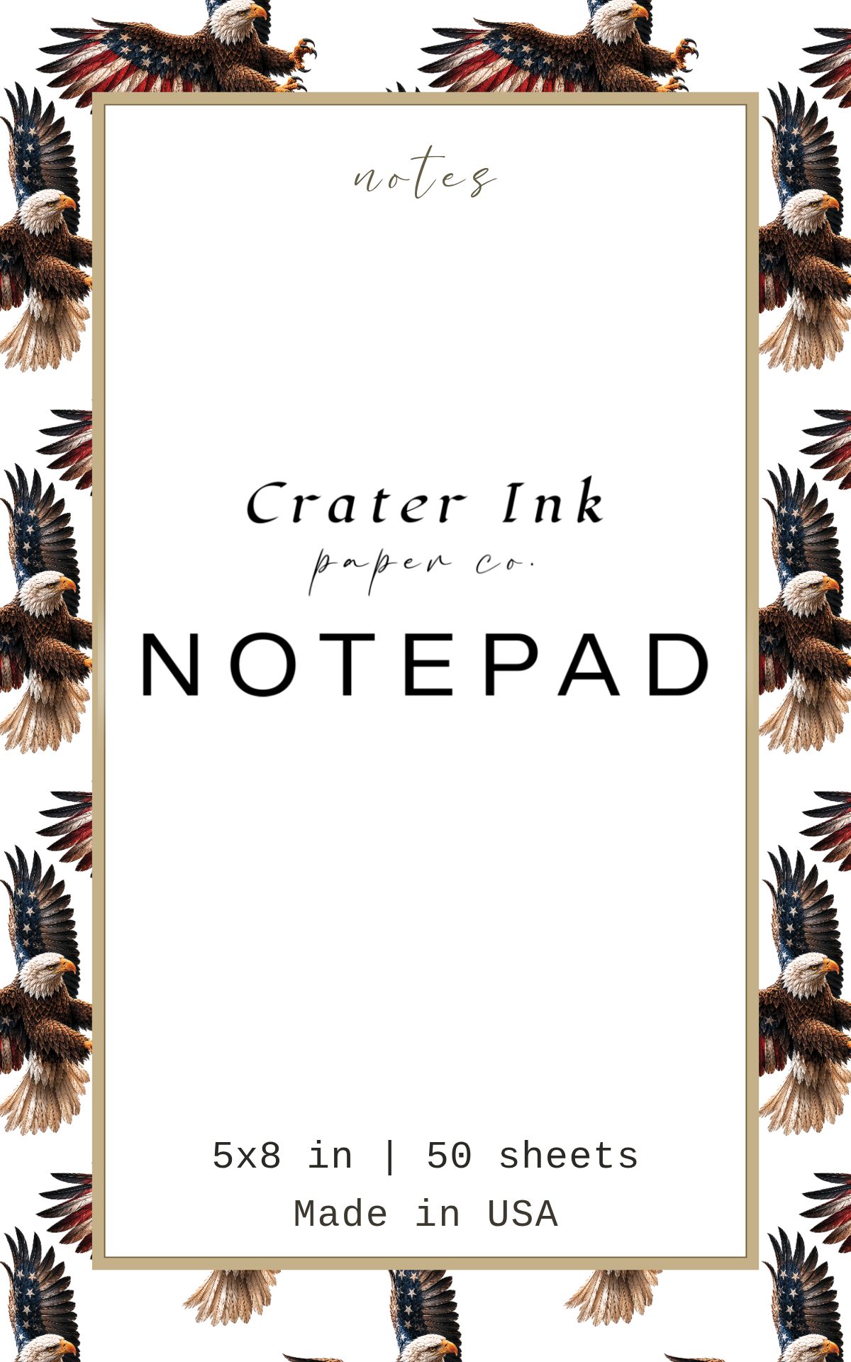 Eagle Notepad — Patriotic Americana