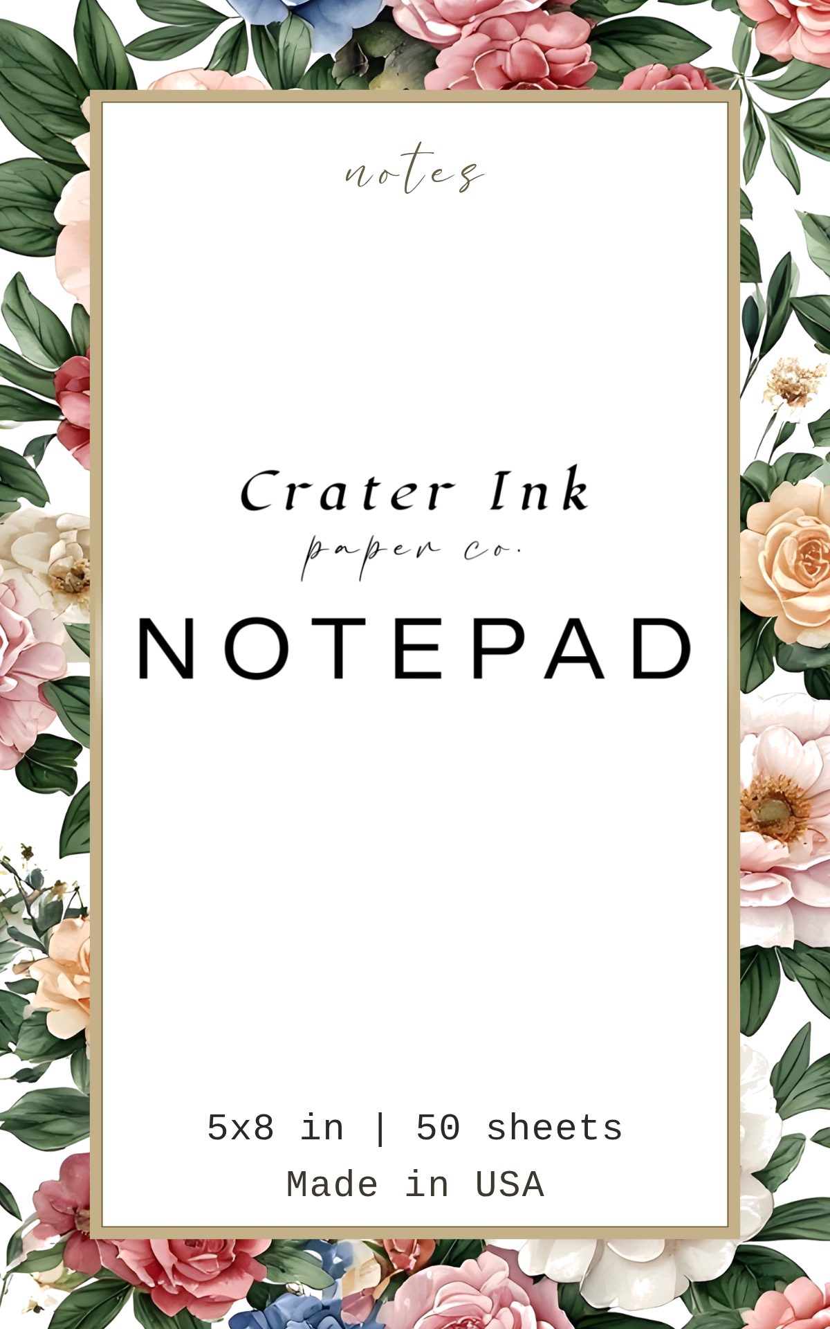 Bloom Notepad — Soft Floral Watercolor