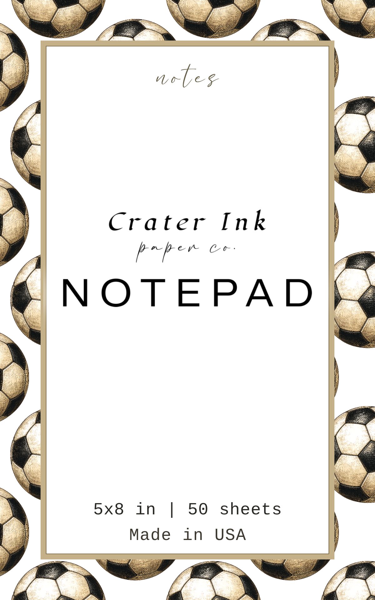 Soccer Notepad — Sports Pattern